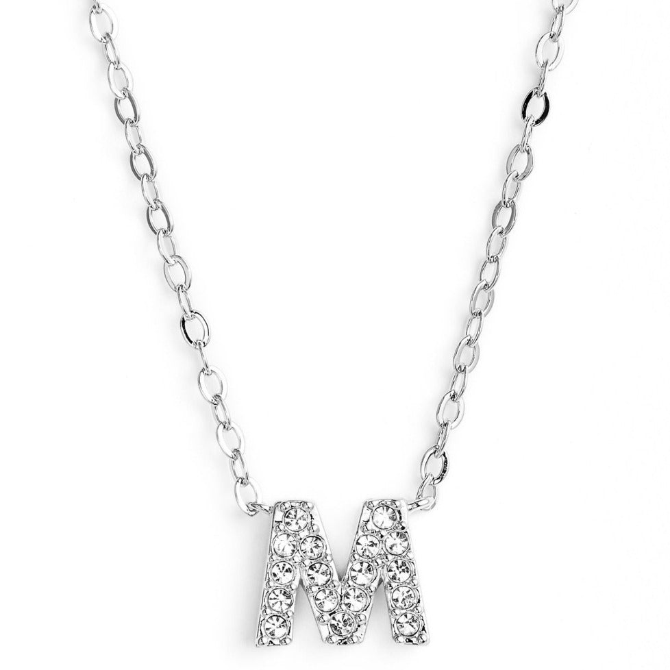 Sterling Silver Tiny Letter M Necklace | FashionJunkie4Life